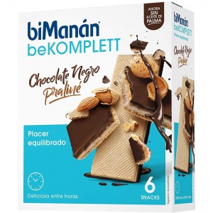 Bimanan Bekomplett Snack Barquillo (6 Unidades 20 G Sabor Chocolate Negro-Praline)