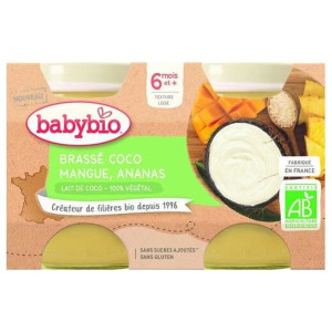Babybio Brasse Coco Mangue Ananas 2X130G