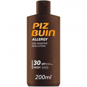 Piz Buin Allergy Locion Piel Sensible Al Sol Spf 30 - Proteccion Alta (1 Envase 200 Ml)