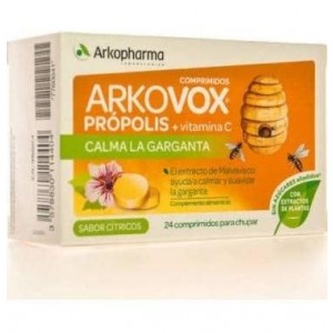 Arkovox Propolis + Vitamina C (24 Comprimidos Masticables Sabor Citricos)
