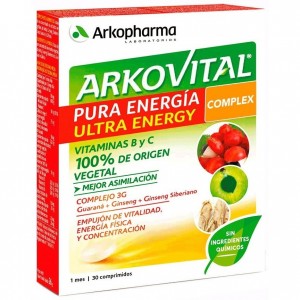 Arkopharma Arkovital Pura Energía Ultra Energy, 30 Comprimidos