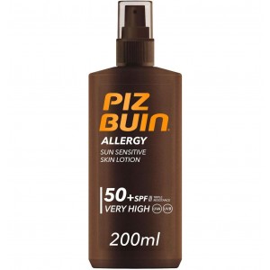 Piz Buin Allergy Spray Piel Sensible Al Sol Spf 50+ - Proteccion Muy Alta (1 Envase 200 Ml)