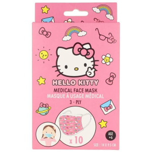 Hello Kitty Mascarilla Quirúrgica Infantil 10 Pz
