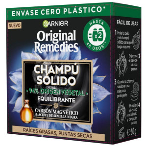 Original Remedies Champú Sólido Equilibrante Carbón Magnético 60 Gr
