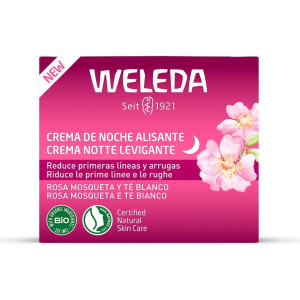 Smoothing Crema De Noche Alisante De Rosa Mosqueta Y Té Blanco, Antiedad Y Antiarrugas Weleda - Perfumes Club