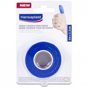 Hansaplast Venda Cohesiva Para Dedos Azul 5 M X 2,5 Cm, 1 Ud