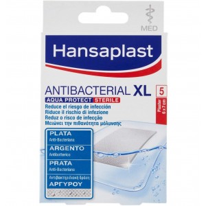 Hansaplast Med Aqua Protect Con Gasa - Aposito Esteril (5 Unidades 7 Cm X 6 Cm)