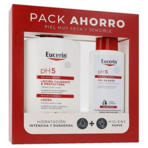 Eucerin Pack Ph5 Loción Calmante Y Protectora 1L + Gel De Baño 200Ml
