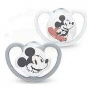Nuk Chupete Space Mickey Silicona Gris 0-6 Meses