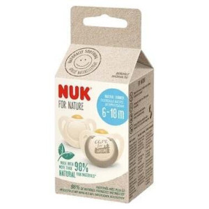 Nuk For Nature Chupete Silicona 6-18 Meses 2Uds