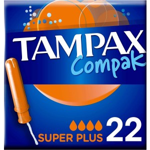 Tampax Compak Tampon 100%Algodon (Super Plus 18U)
