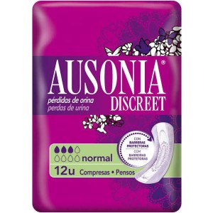 Absorbente Incontinencia Orina Muy Ligera - Ausonia Discreet Normal (12 Unidades)