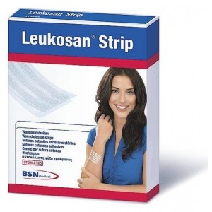 Leukosan Strip - Sutura Cutanea Esteril (Tira 100 Mm  X 6 Mm 20 Tiras)