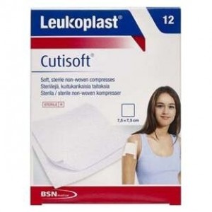 Leukoplast Cutisoft 7,5 Cm X 7,5 Cm, 12 Uds