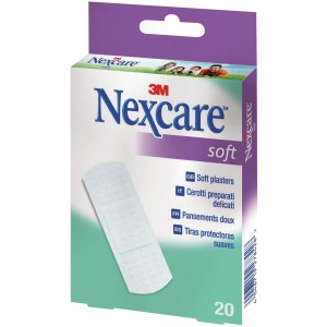 Nexcare Soft Tiras Protectoras Suaves, Apósito Adhesivo, 20 ud. - 3M