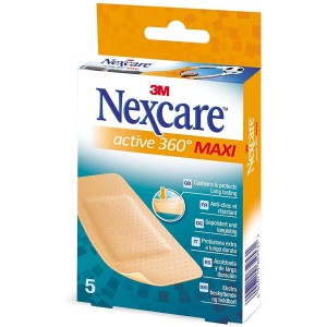 Nexcare Active, Apósito Estéril, 5 Unidades Maxi 85,7 mm x 53,9 mm. - 3M 