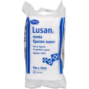 Venda De Gasa Hidrofila Cambric - Lusan Fijacion Suave (1 Unidad 10 X 10 Cm)