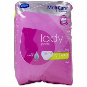 Molicare Premium Lady Braguitas Absorbentes 5 Gotas Talla L, 8 Uds