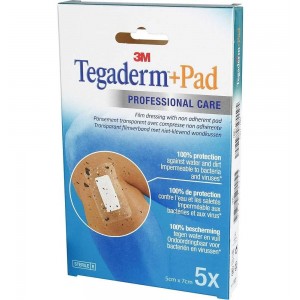 Tegaderm Pad  Apósito Estéril 5 ud, 7,2 cm X 5 cm. - 3M