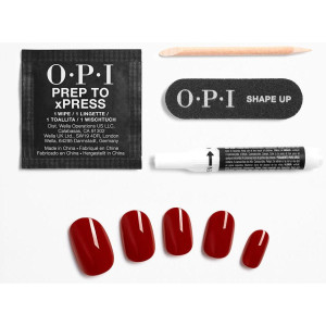 Opi Xpress/On Uñas Artificiales Tonos Icónicos Big Apple Red 30 U