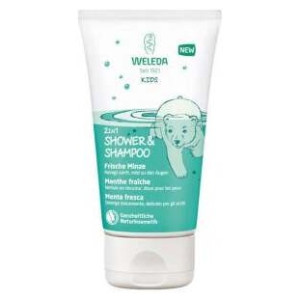 Weleda Kids 2 En 1 Champú Y Gel De Ducha Menta Fresca 150Ml