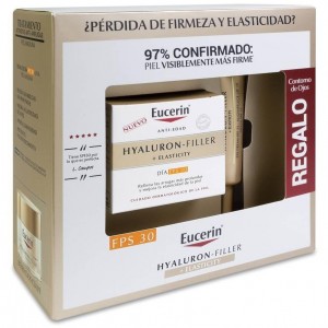 Pack Eucerin Hyaluron-Filler Elasticity Crema Día Fps 30 + Contorno De Ojos, 50 Ml + 15 Ml