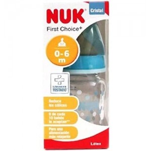 Biberon Cristal Latex - Nuk First Choice (1M 120 Cc)