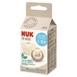 Nuk For Nature Chupete Silicona 6-18 Meses 2Uds