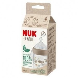 Nuk For Nature Biberón Silicona Talla S Marrón 150Ml 1Ud