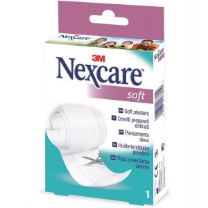 Nexcare Soft Tiras Protectoras Suaves, Aposito Adhesivo 1M x 8 cm. - 3M