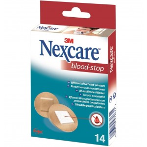 Nexcare Blood Stop, Aposito Coagulante, 30 Apositos Redondos, 22.5 mm. - 3M