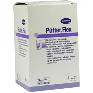 Venda Compresiva Bielastica - Putter Flex Comp Fuerte Traccion Corta (1 Unidad 5 M X 10 Cm)