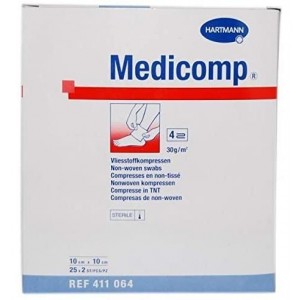 Medicomp Compresas De Tejido No Tejido Esteriles (50 Unidades 20 Cm X 10 Cm)