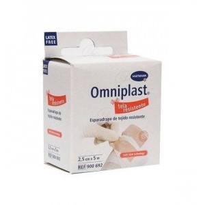 Esparadrapo Hipoalergico - Omniplast Tejido Resistente (1 Unidad 5 M X 2,5 Cm)