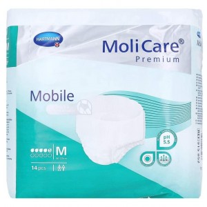 Absorbente Incontinencia Orina Ligera Con Slip - Molicare Mobile Light (14 Unidades Talla Mediana)