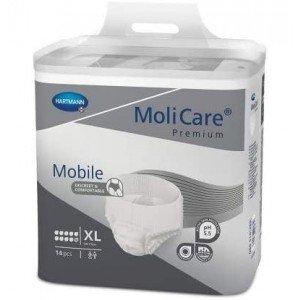 Absorbente Incontinencia Orina Ligera Con Slip - Molicare Premium Mobile 10D (14 Unidades Talla Xl)