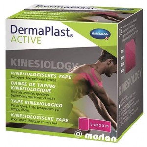 Cinta Kinesiologica - Dermaplast Active (1 Unidad 5 M X 5 Cm Color Rosa)