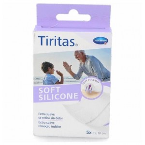 Tiritas Soft Silicone - Aposito Adhesivo (5 U 6 X 10 Cm)