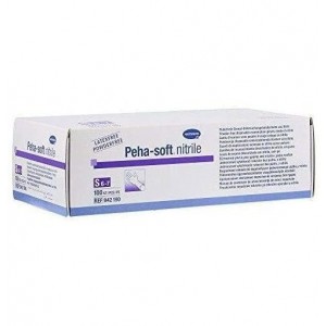 Guantes De Nitrilo Desechables - Peha-Soft Nitrile (100 Unidades Talla Pequeña)