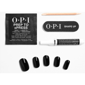 Opi Xpress/On Uñas Artificiales Tonos Icónicos Lady In Black 30 U