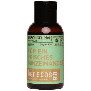 Benecos Gel Baño 2 En 1 Menta Mini Viaje Bio Vegano 50Ml