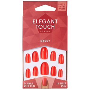 Polished Colour Nails With Glue Oval Nancy