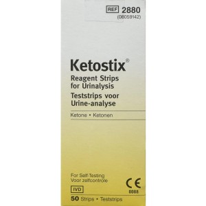 Tira Reactiva Cetonuria - Ketostix (50 Unidades)