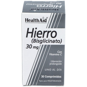 Hierro Bisglycinate Iron+Vit.C 30Comp Health Aid
