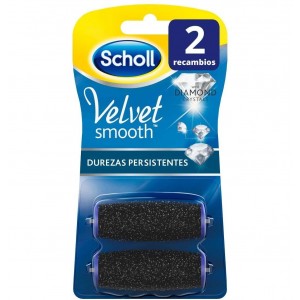 Scholl Velvet Smooth - Lima Electronica Diamond Crystals Recambio Durezas Persistentes (2 U Recambio)