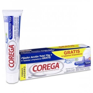 Corega Accion Total Crema Fijadora - Adhesivo Protesis Dental (70 G)