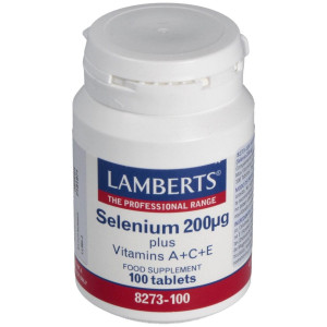 Lamberts Selenio 200Μg + Vitaminas A+C+E 100 Comprimidos