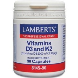 Lamberts Vitamina D3 2000Ui+K2 90Mcg 90Caps