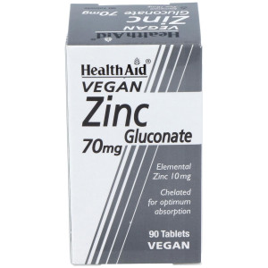 Healthaid Gluconato De Zinc 70 Mg 90 Comprimidos