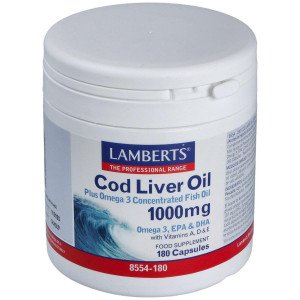 Aceite De Higado De Bacalao 1000 Mg. 180 Cap.